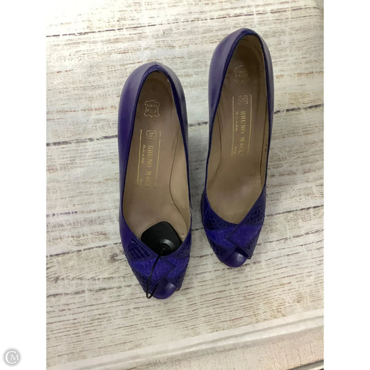 Sandals Heels Kitten By Bruno Magli Shoes In Blue, Size: 7.5