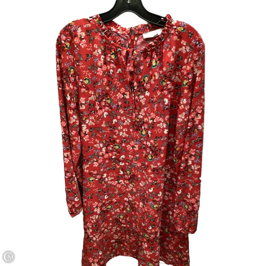 Dress Casual Short By Loft In Floral Print, Size: 14