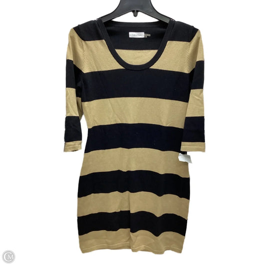 Dress Casual Short By Calvin Klein In Striped Pattern, Size: M