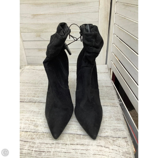 Boots Ankle Heels By Just Fab In Black, Size: 11