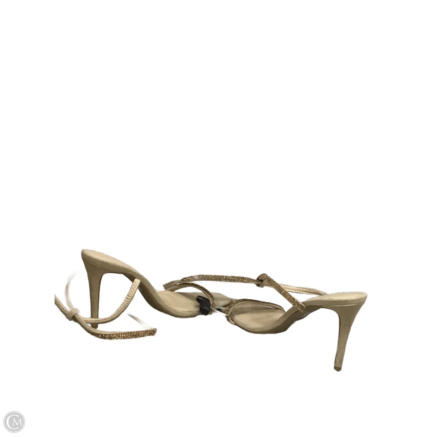 Sandals Heels Stiletto By Charlotte Russe In Gold, Size: 10