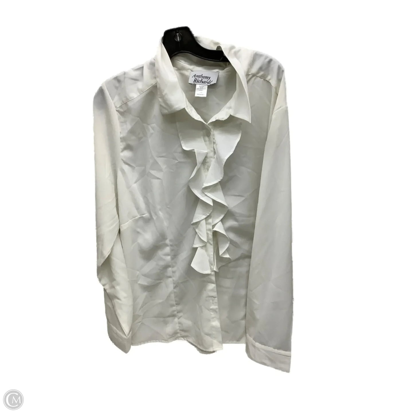 Top Long Sleeve By Clothes Mentor In White, Size: 2x