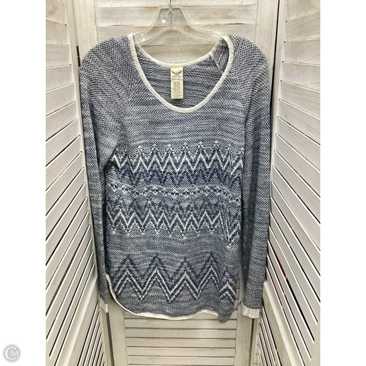 Top Long Sleeve By Faded Glory In Blue White, Size: Xl