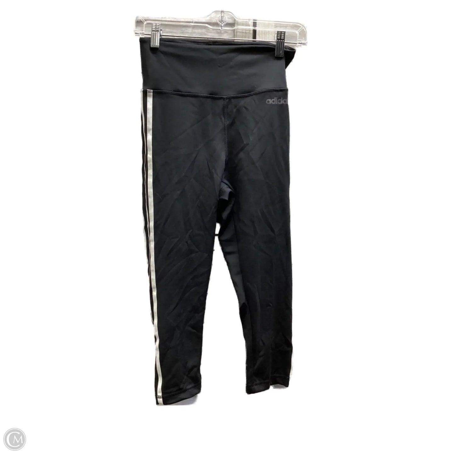 Athletic Leggings By Adidas In Black & White, Size: S