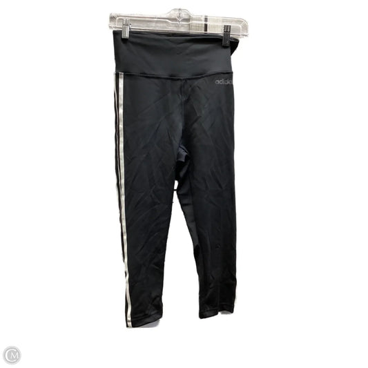 Athletic Leggings By Adidas In Black & White, Size: S