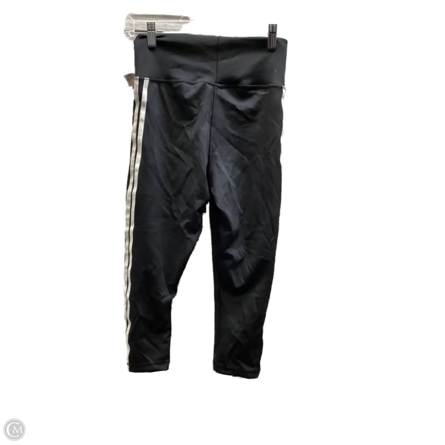Athletic Leggings By Adidas In Black & White, Size: S