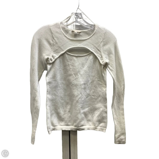 Top Long Sleeve By Guess In White, Size: S
