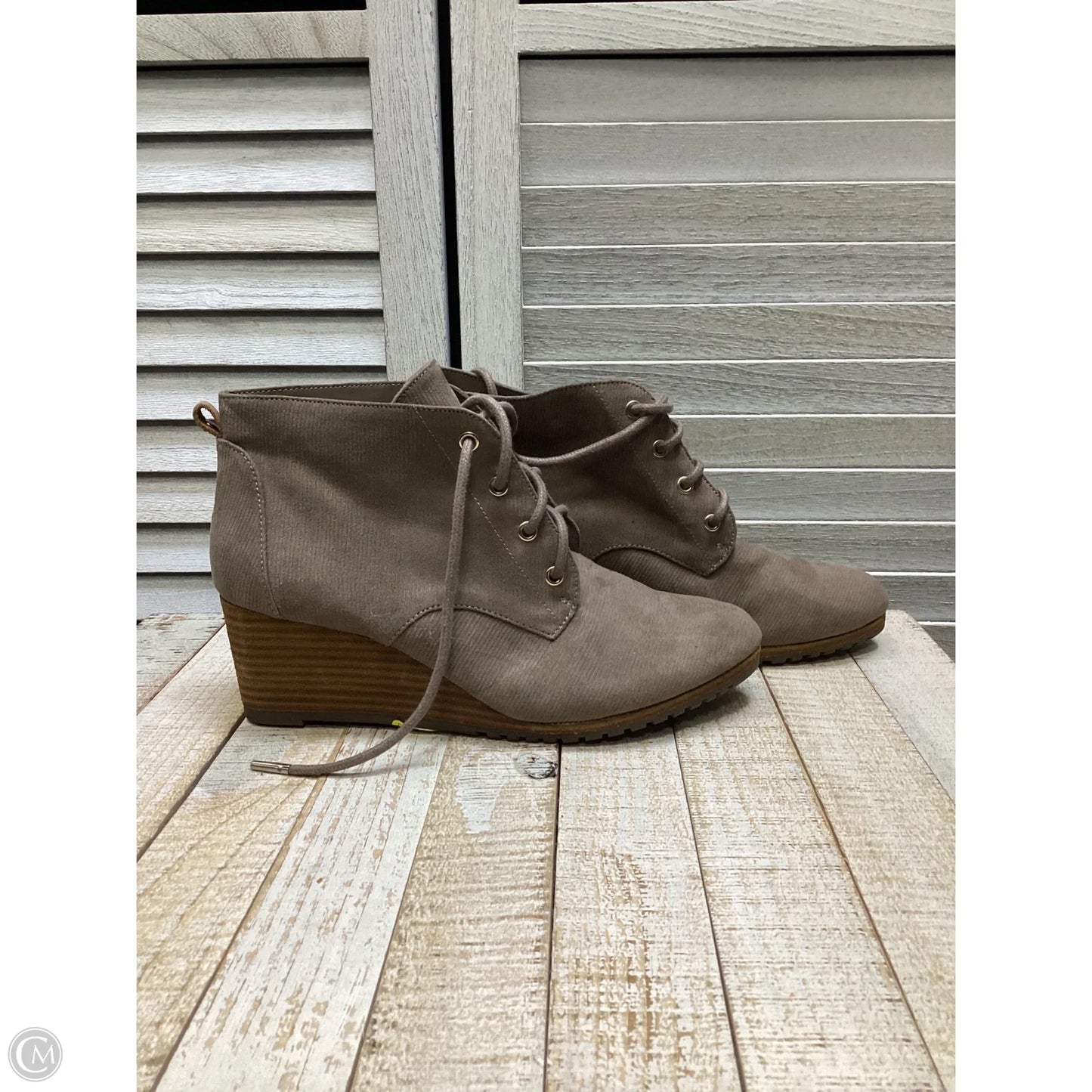Boots Ankle Heels By Dr Scholls In Brown, Size: 8