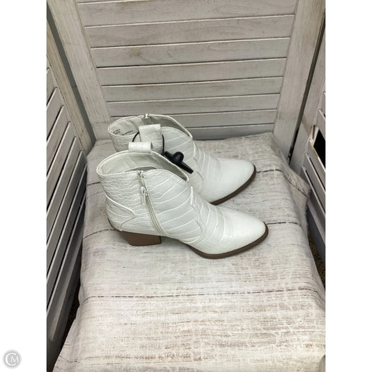 Boots Ankle Heels By Sugar In White, Size: 8