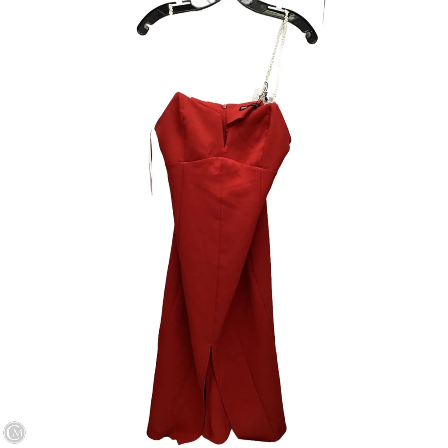 Dress Casual Midi By Zara In Red, Size: L