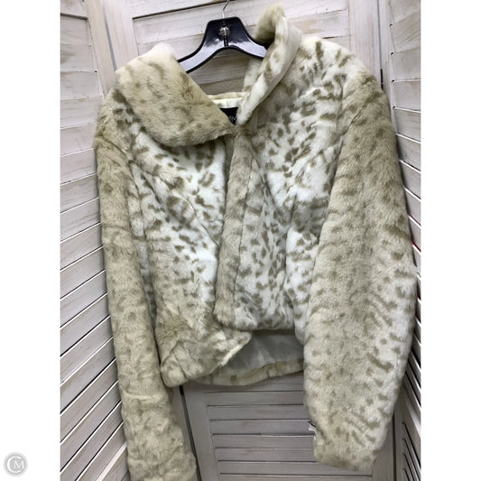 Jacket Faux Fur & Sherpa By Relativity In Animal Print, Size: Xl