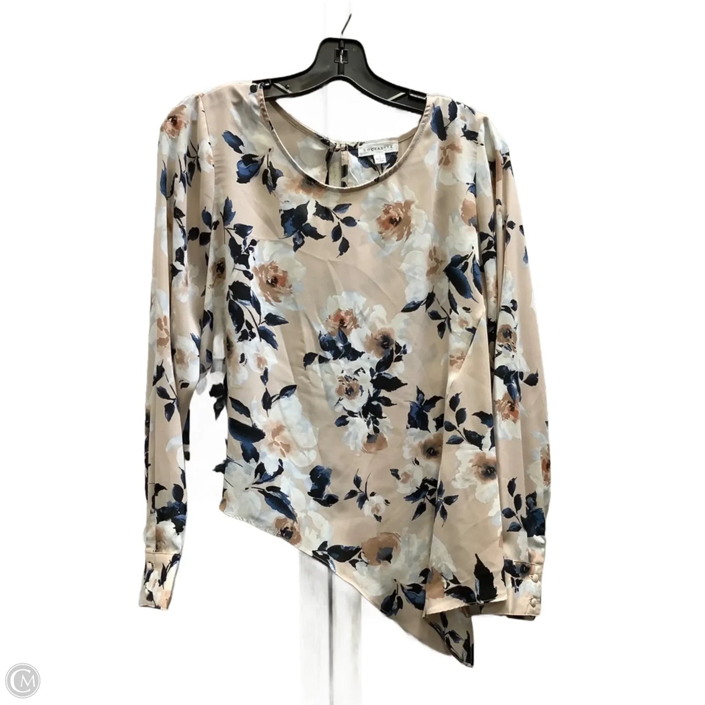 Top Short Sleeve By Socialite In Floral Print, Size: S