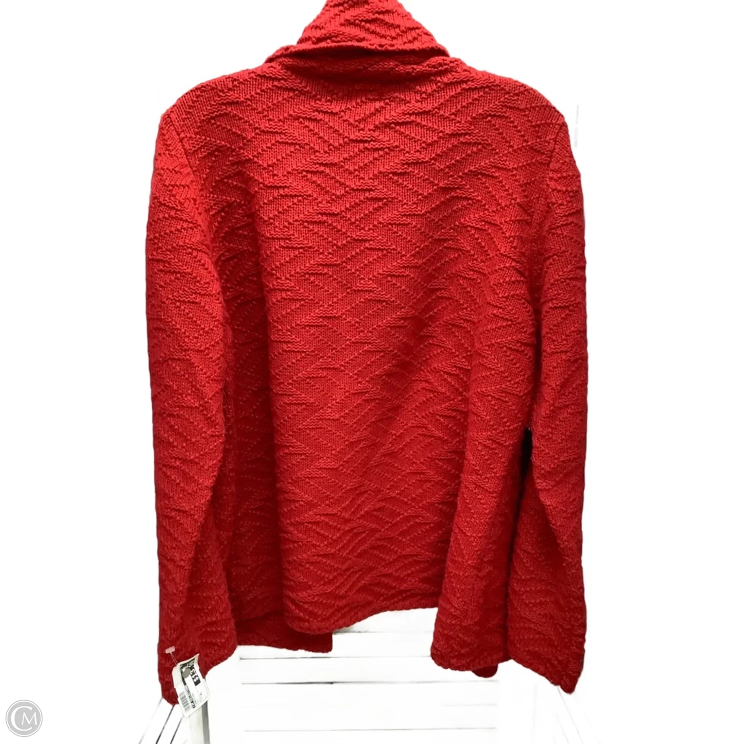 Cardigan By Jm Collections In Red, Size: Xl