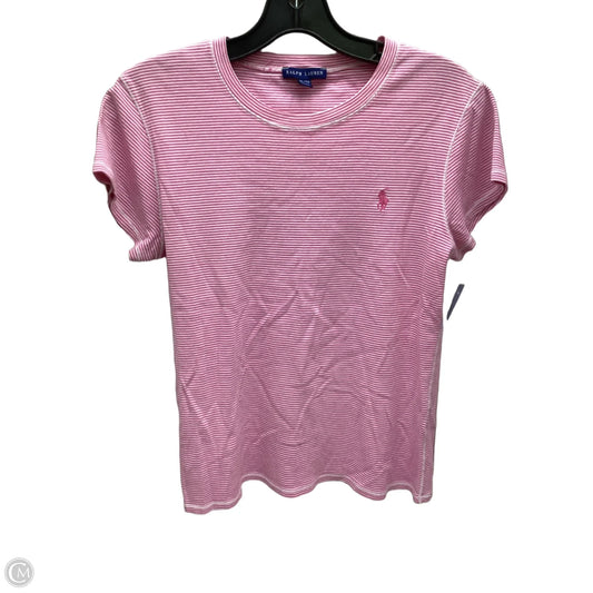 Top Short Sleeve By Ralph Lauren In Striped Pattern, Size: Xl
