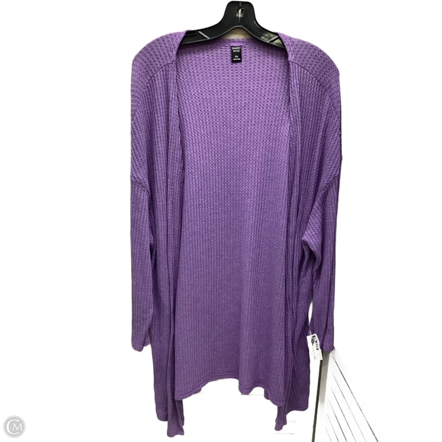 Cardigan By Clothes Mentor In Purple, Size: 2x