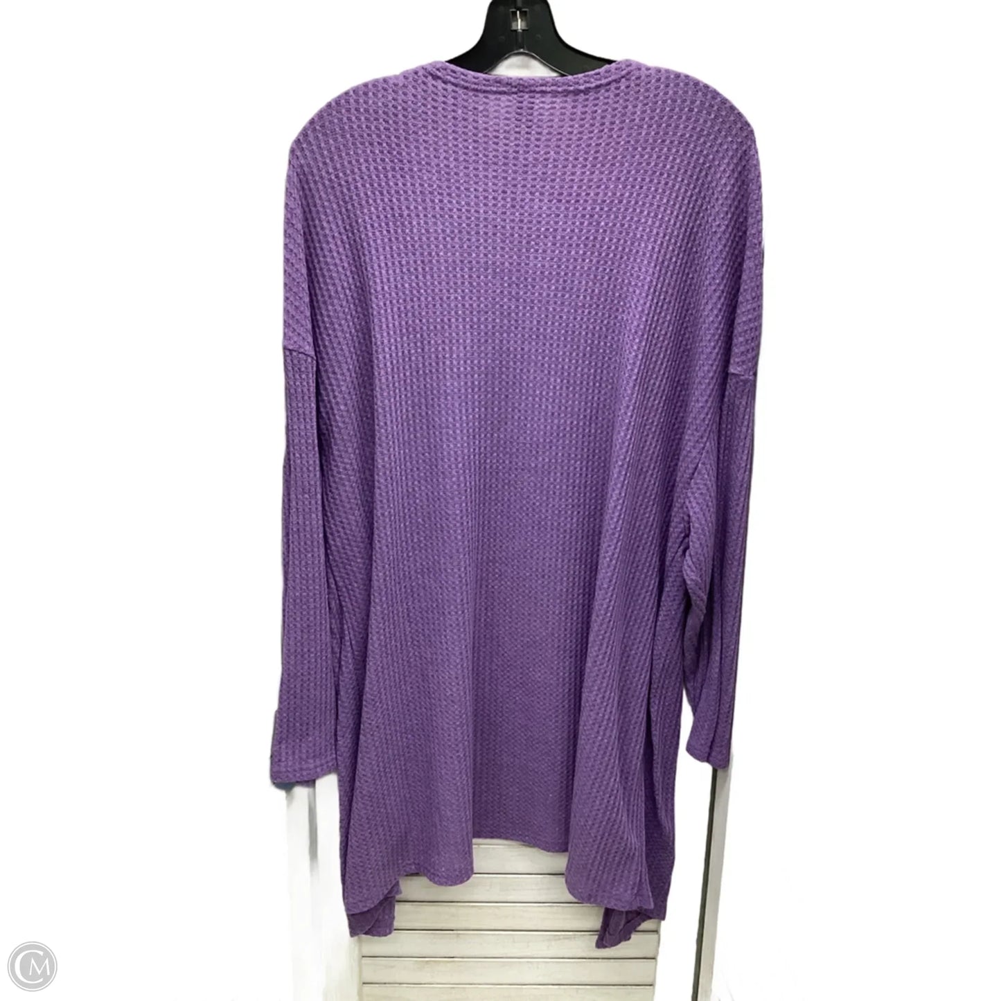 Cardigan By Clothes Mentor In Purple, Size: 2x