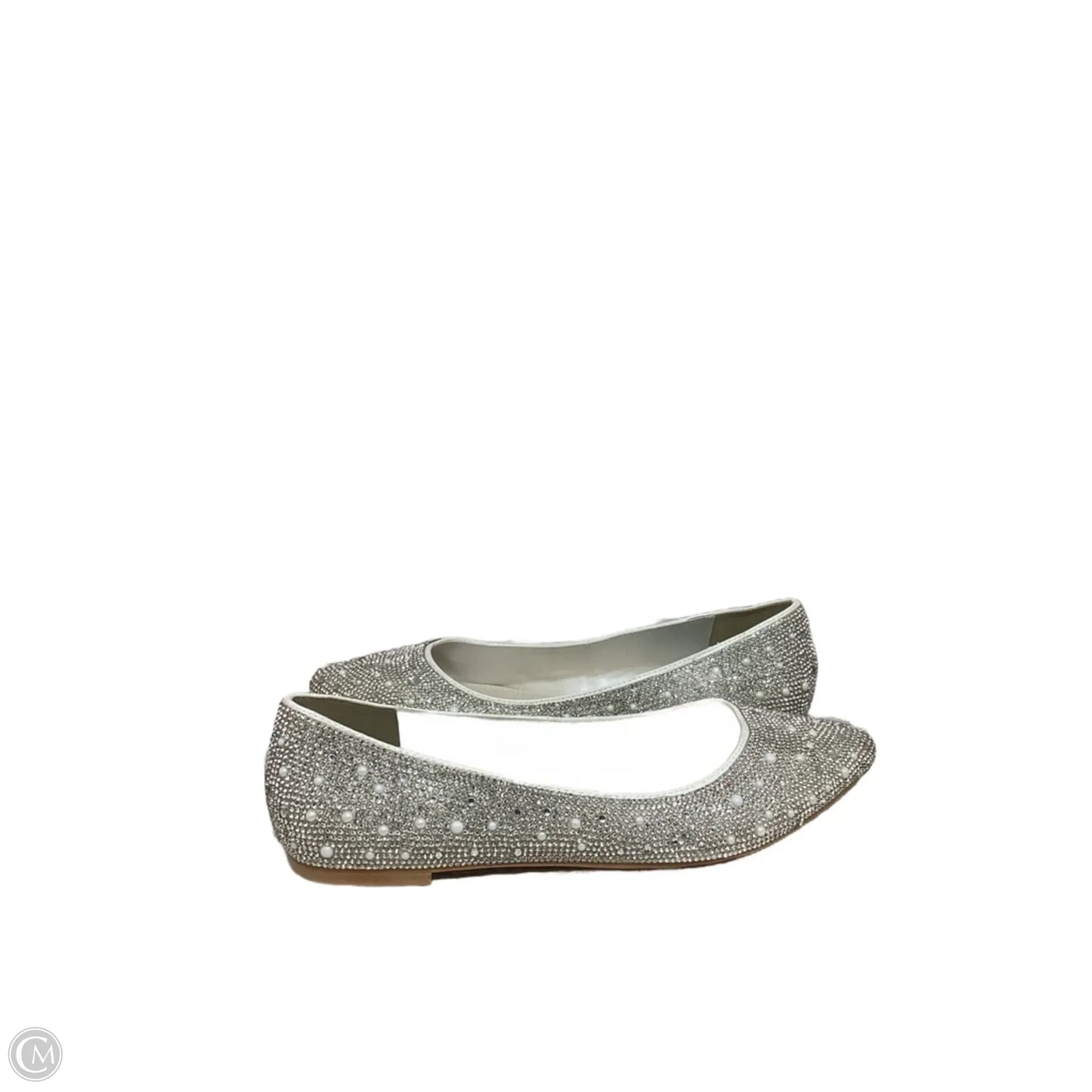 Shoes Flats By Clothes Mentor In Silver, Size: 11