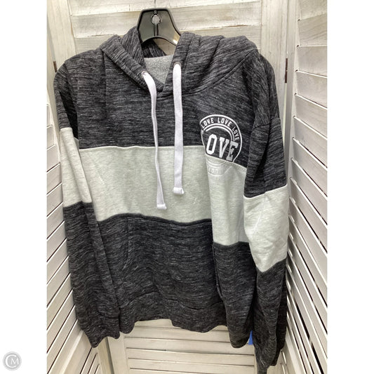 Sweatshirt Hoodie By Reflex In Grey, Size: 3x