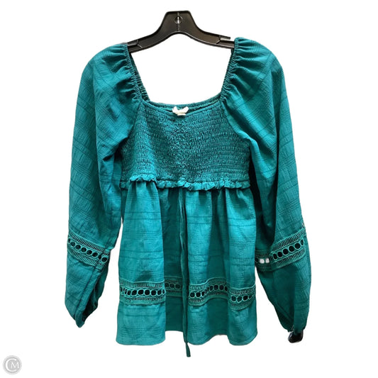 Top Long Sleeve By 143 Story In Teal, Size: S