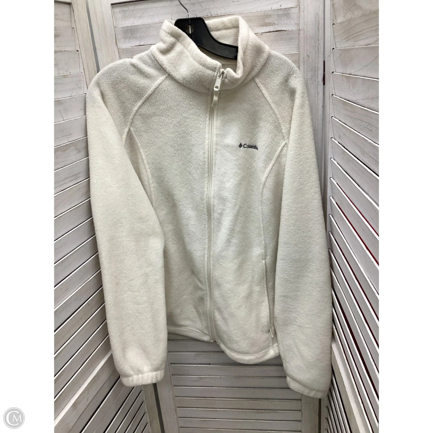 Jacket Fleece By Columbia In White, Size: Xl