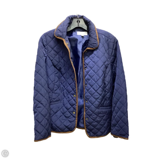 Jacket Puffer & Quilted By Talbots In Blue, Size: S