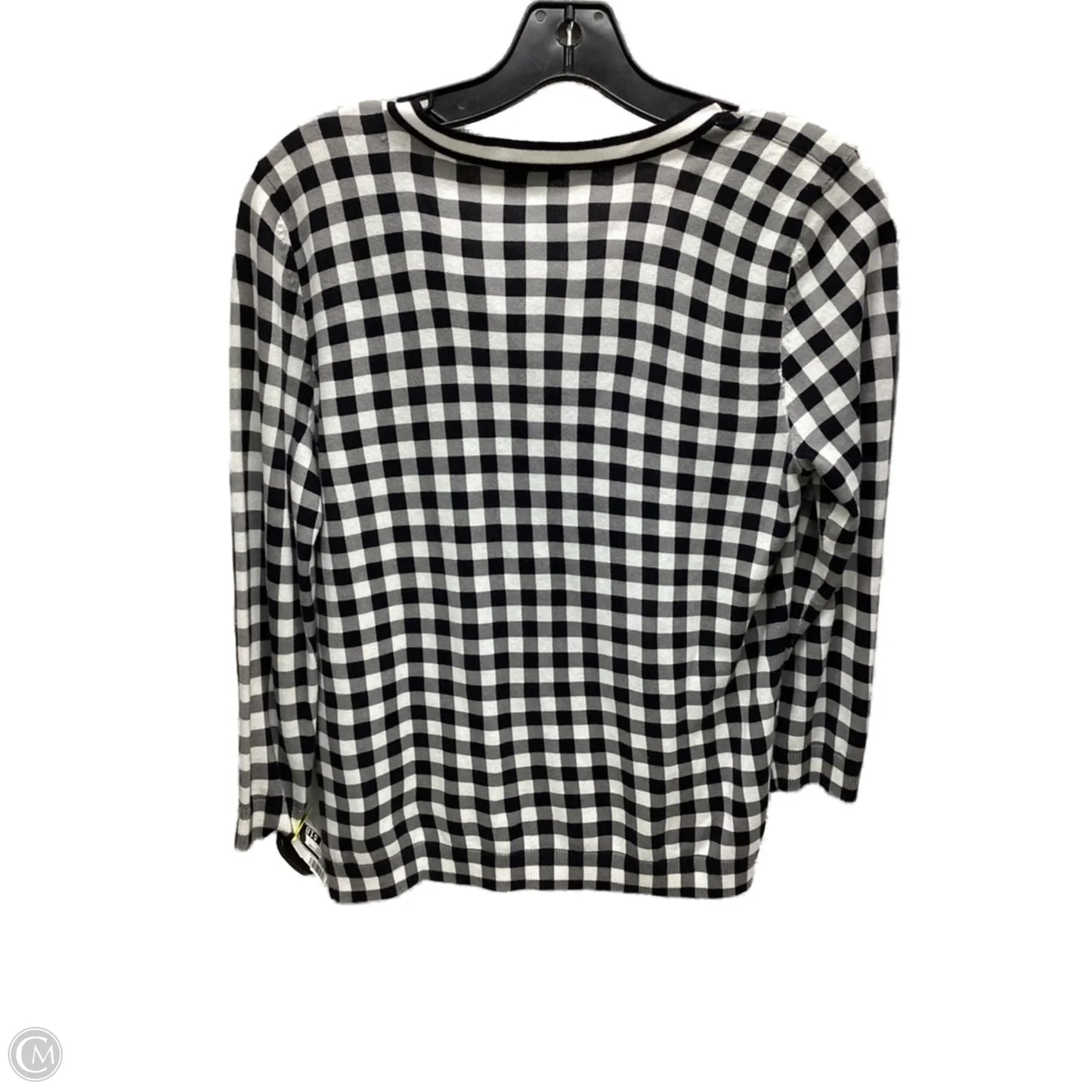 Sweater Cardigan By Talbots In Plaid Pattern, Size: Sp