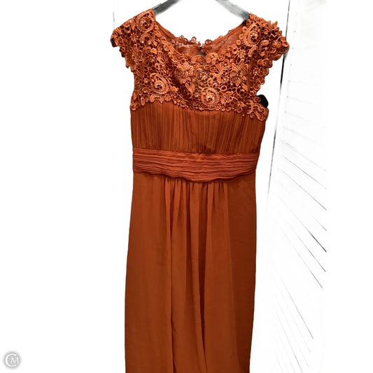 Dress Party Long By Clothes Mentor In Orange, Size: 2x