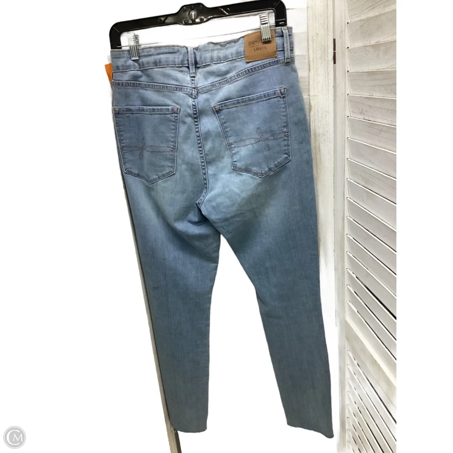 Jeans Skinny By Levis In Blue Denim, Size: 12