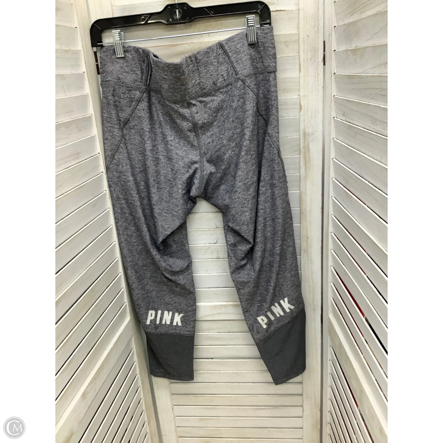 Athletic Leggings By Pink In Grey, Size: L