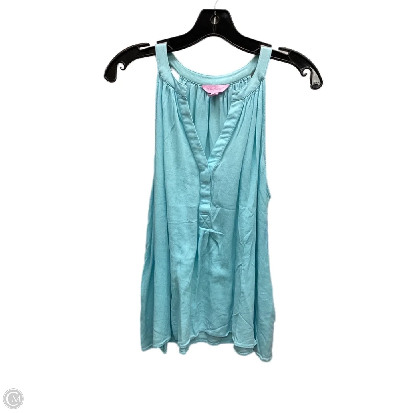 Top Sleeveless Designer By Lilly Pulitzer In Aqua, Size: L
