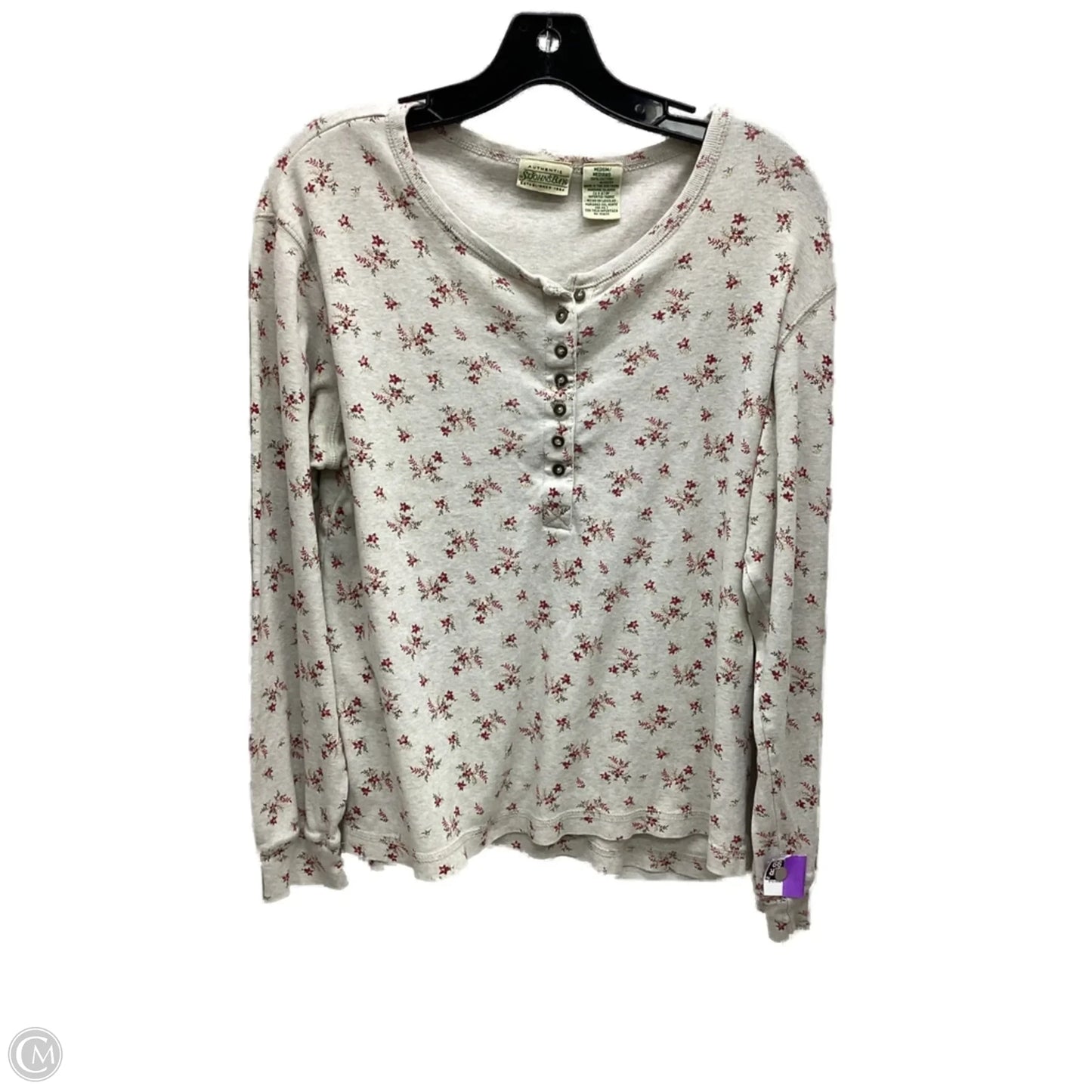 Top Long Sleeve By St Johns Bay In Multi-colored, Size: M