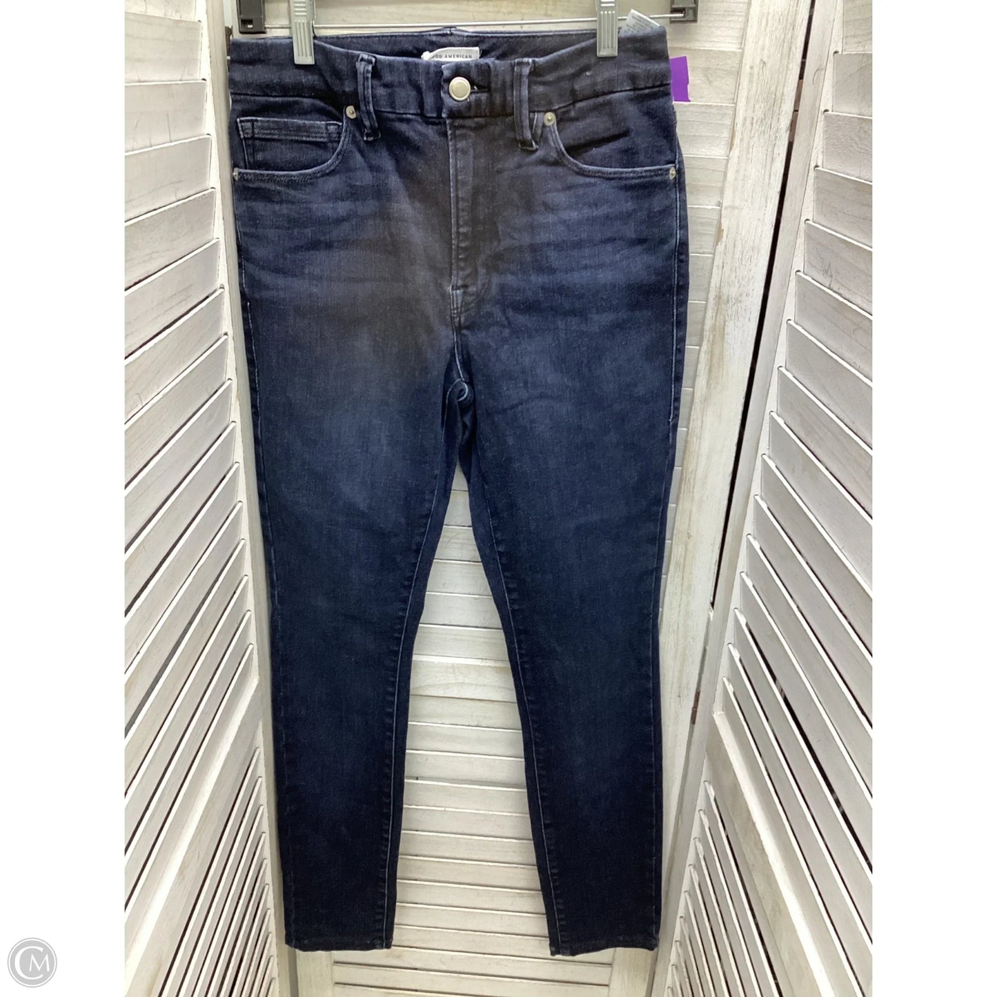 Jeans Skinny By Good American In Blue Denim, Size: 6