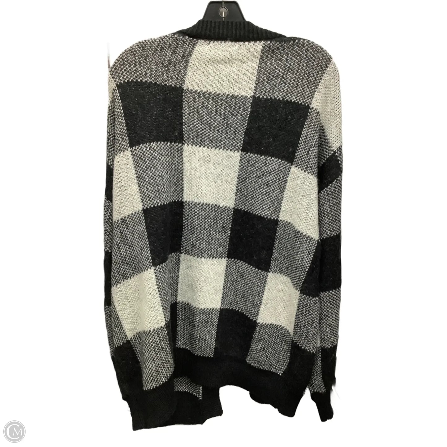 Cardigan By Vigoss In Black & Cream, Size: Xl