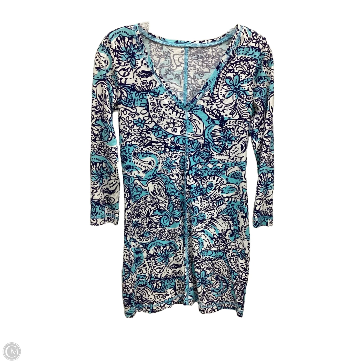 Dress Designer By Lilly Pulitzer In Blue & White, Size: Xs