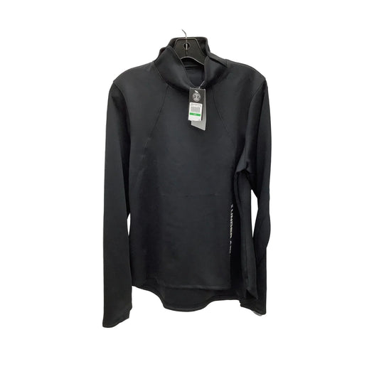 Athletic Top Long Sleeve Collar By Under Armour In Black, Size: M