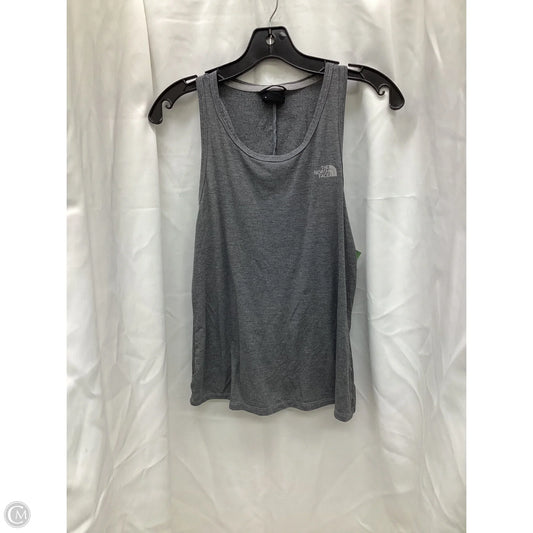 Athletic Top Long Sleeve Collar By The North Face In Grey, Size: M