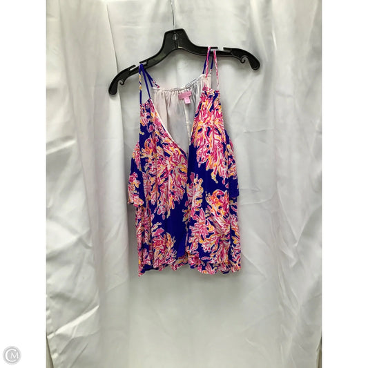 Top Short Sleeve Designer By Lilly Pulitzer In Multi-colored, Size: L