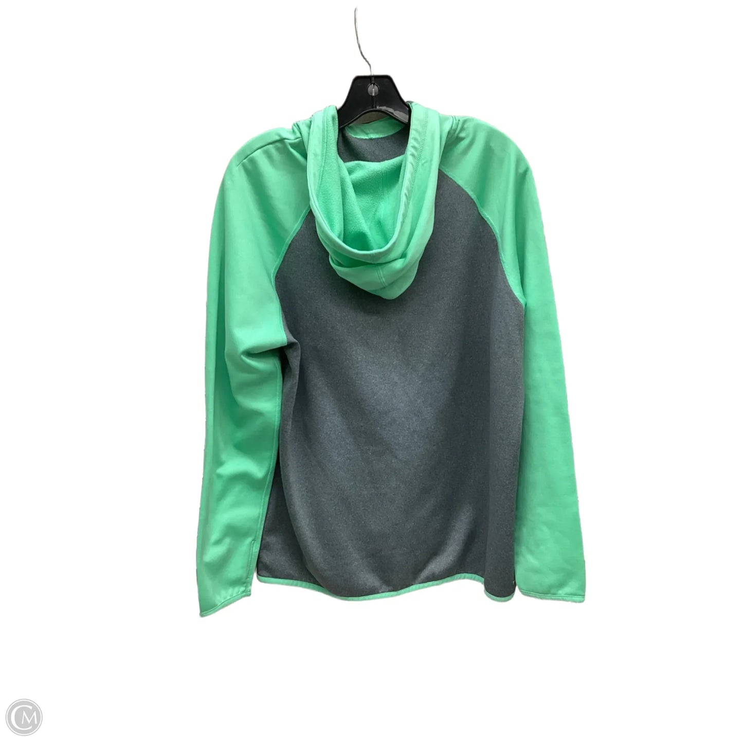 Sweatshirt Hoodie By Nike In Green & Grey, Size: Xl