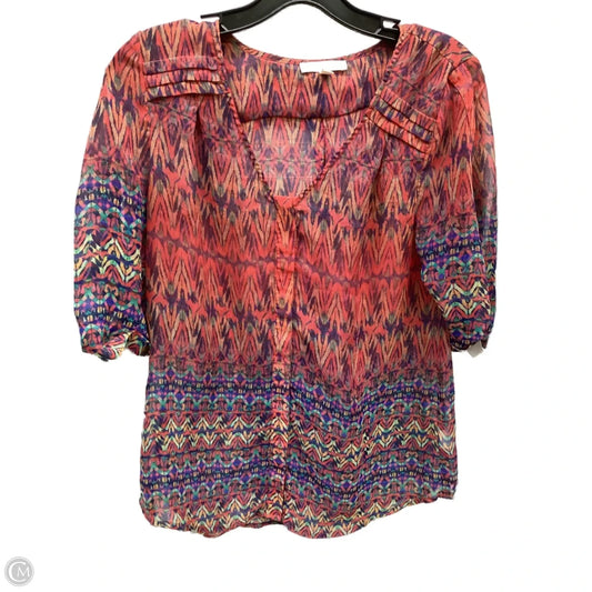 Top Long Sleeve By Skies Are Blue In Multi-colored, Size: S
