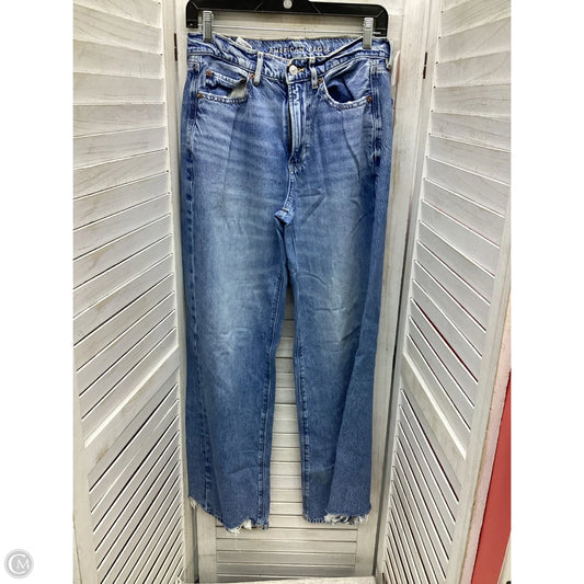 Jeans Wide Leg By American Eagle In Blue Denim, Size: 6