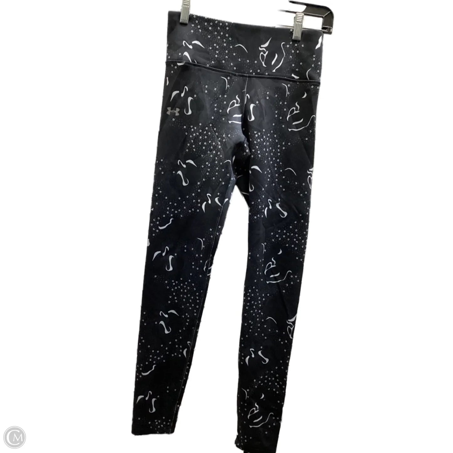 Athletic Leggings By Under Armour In Black & White, Size: S