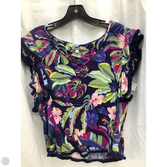 Top Short Sleeve By Chicos In Multi-colored, Size: M