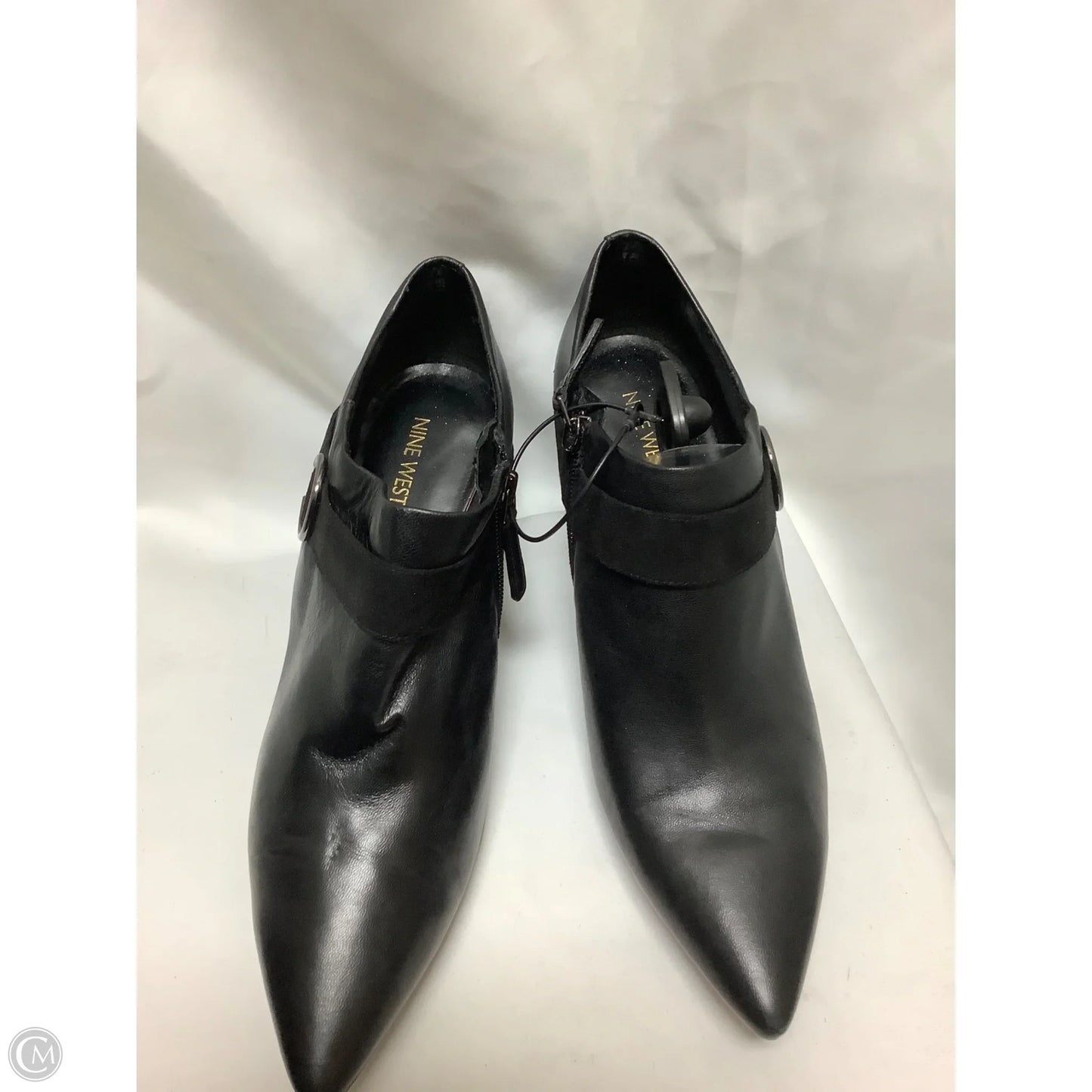 Boots Ankle Heels By Nine West In Black, Size: 10