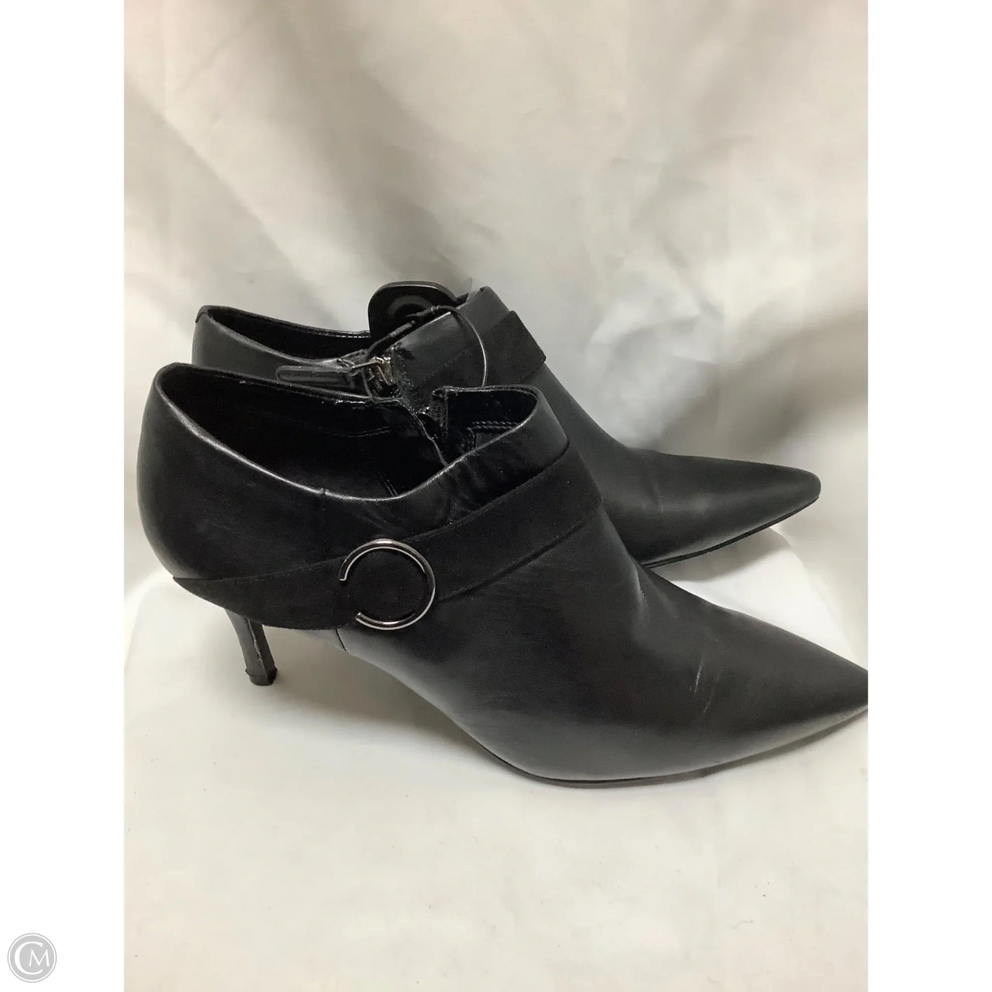 Boots Ankle Heels By Nine West In Black, Size: 10