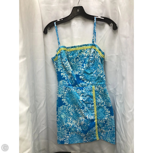 Dress Designer By Lilly Pulitzer In Blue & White, Size: 4