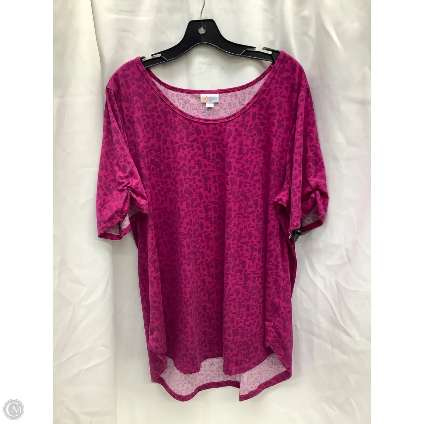 Top Short Sleeve By Lularoe In Animal Print, Size: 2x