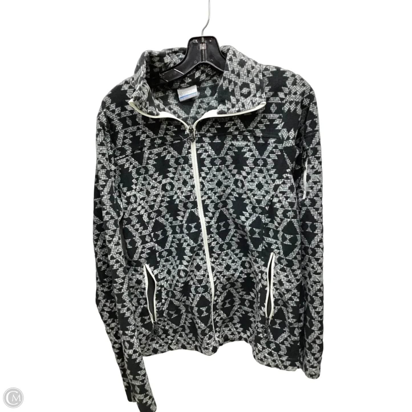 Jacket Fleece By Columbia In Black & Grey, Size: L