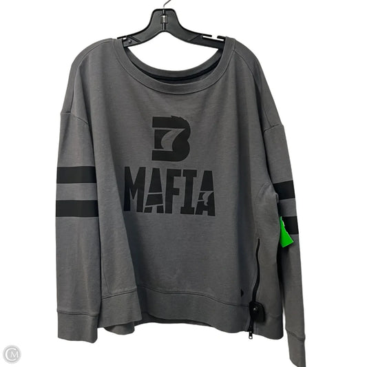 Athletic Top Long Sleeve Crewneck By New Era In Grey, Size: Xl