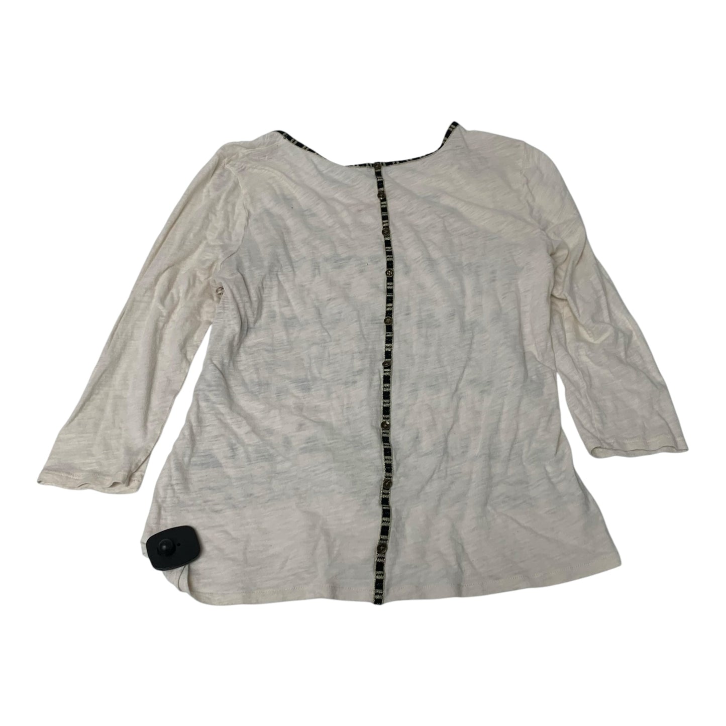 Top Long Sleeve By Lucky Brand In Cream, Size: M