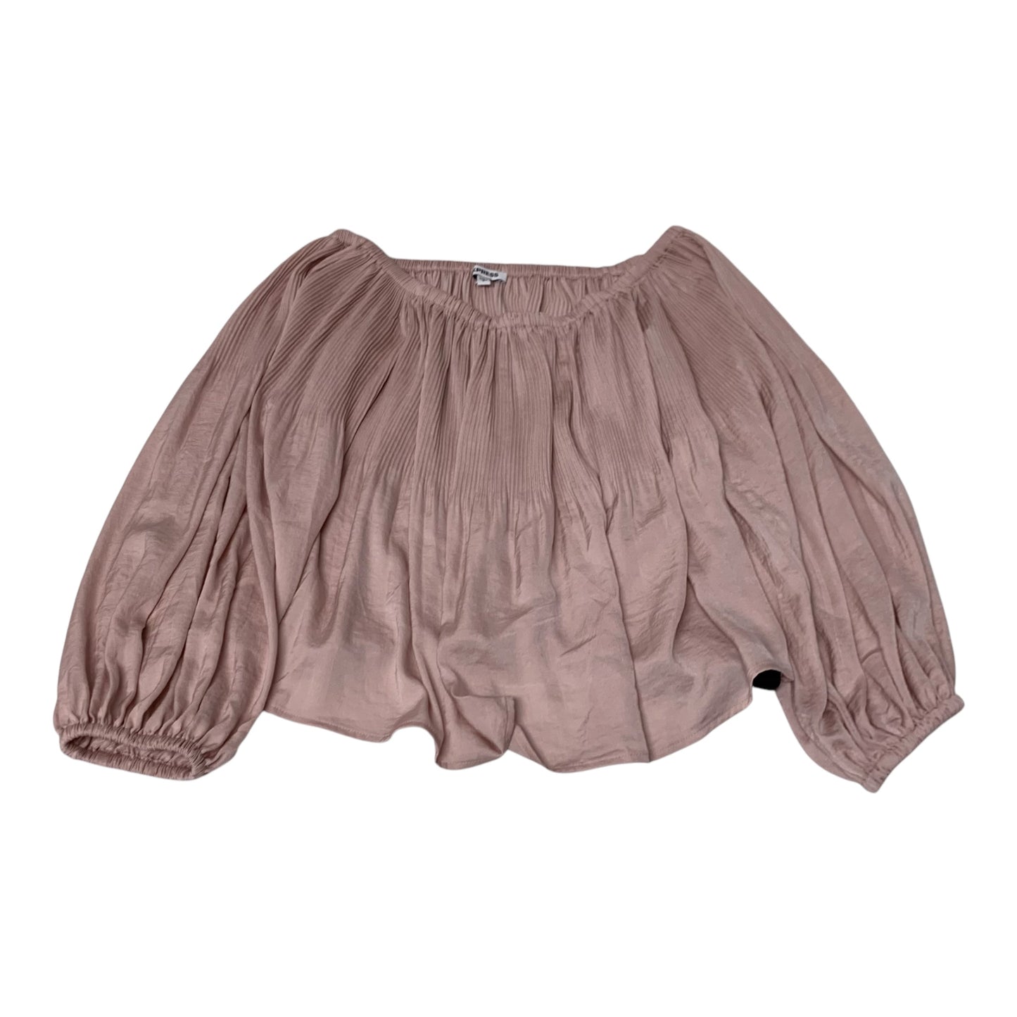 Blouse Long Sleeve By Express In Pink, Size: S